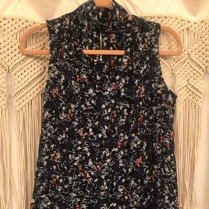 WHBM Mock Choker-Styled Sleeveless Blouse